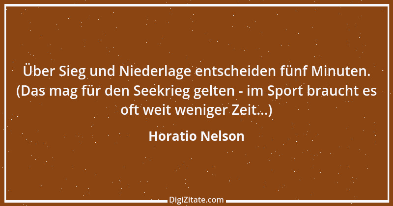 Zitat von Horatio Nelson 2