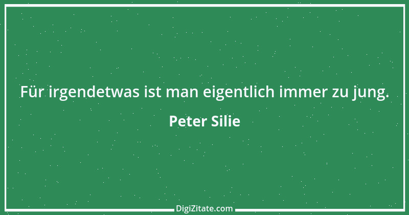 Zitat von Peter Silie 11