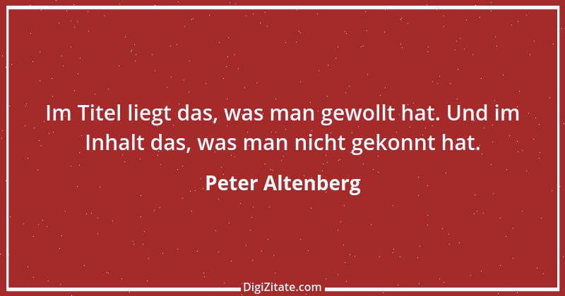 Zitat von Peter Altenberg 22