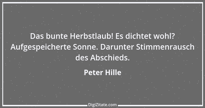 Zitat von Peter Hille 110