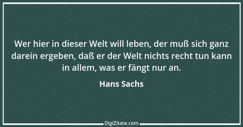 Zitat von Hans Sachs 2