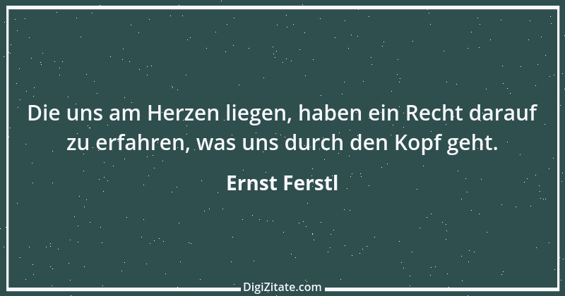 Zitat von Ernst Ferstl 255