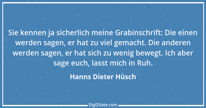 Zitat von Hanns Dieter Hüsch 2