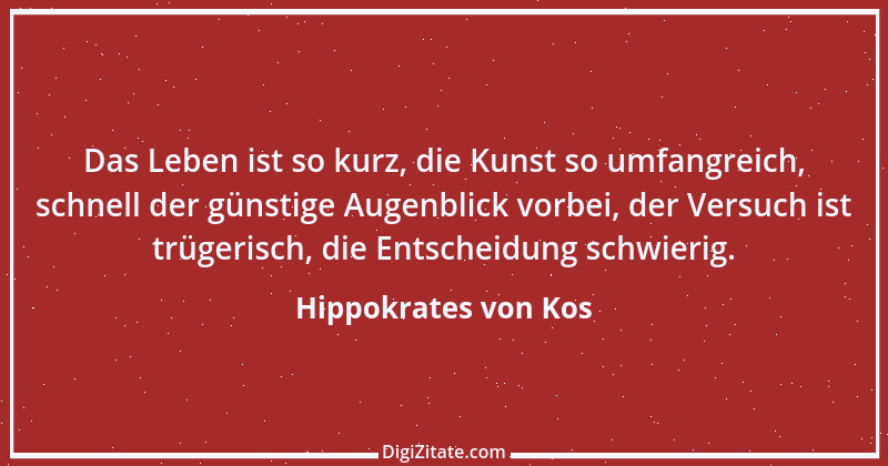 Zitat von Hippokrates von Kos 47