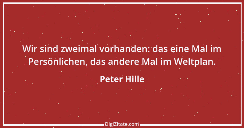 Zitat von Peter Hille 120