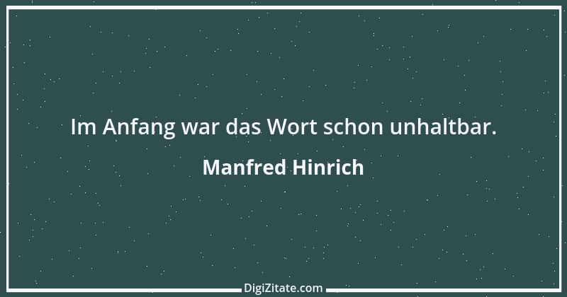 Zitat von Manfred Hinrich 1783