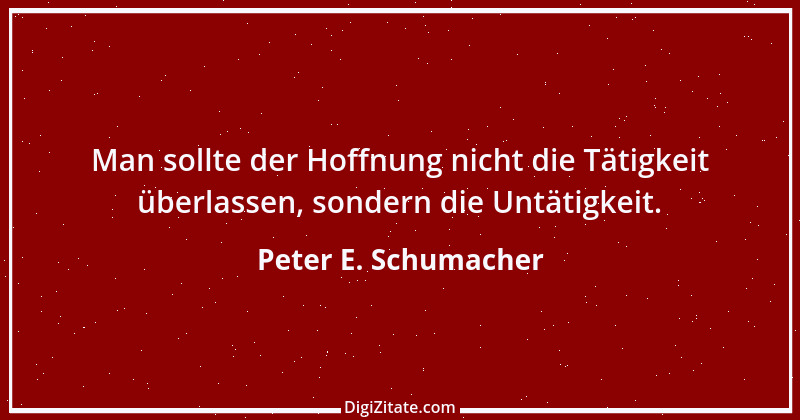 Zitat von Peter E. Schumacher 415