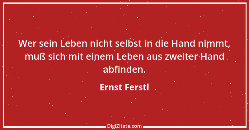 Zitat von Ernst Ferstl 1054