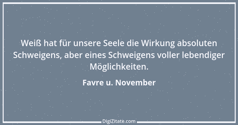 Zitat von Favre u. November 1