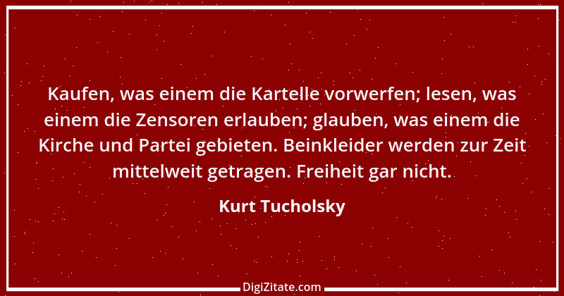 Zitat von Kurt Tucholsky 155