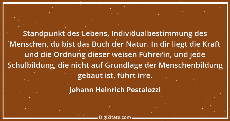 Zitat von Johann Heinrich Pestalozzi 88