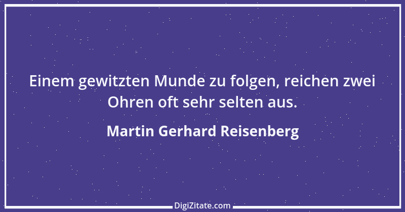 Zitat von Martin Gerhard Reisenberg 1933