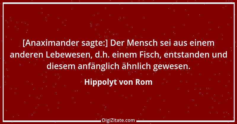 Zitat von Hippolyt von Rom 1