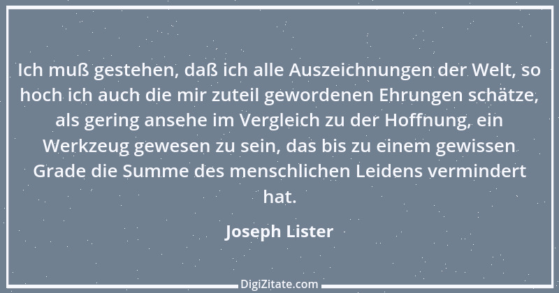 Zitat von Joseph Lister 1