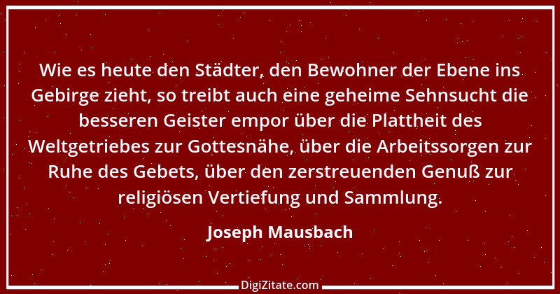 Zitat von Joseph Mausbach 1