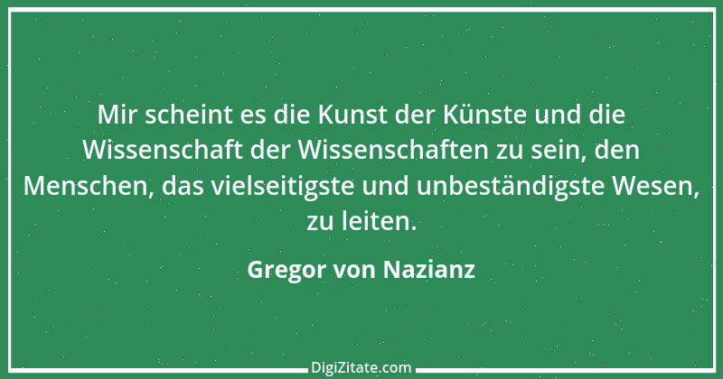 Zitat von Gregor von Nazianz 20