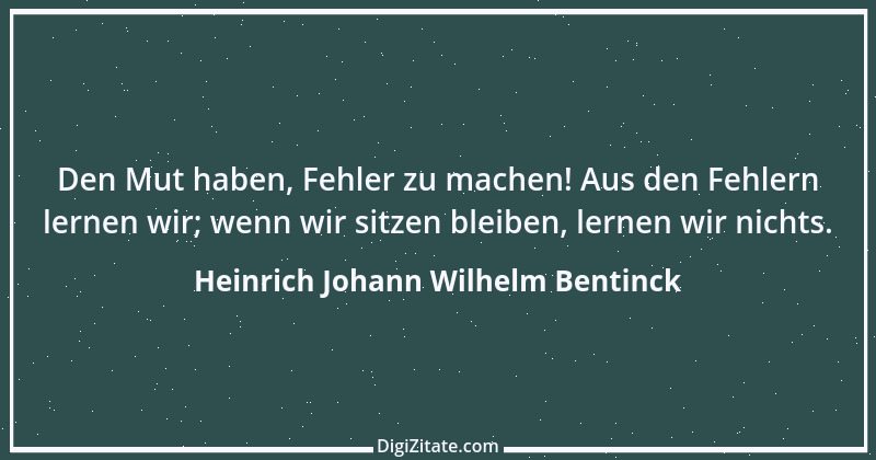 Zitat von Heinrich Johann Wilhelm Bentinck 2