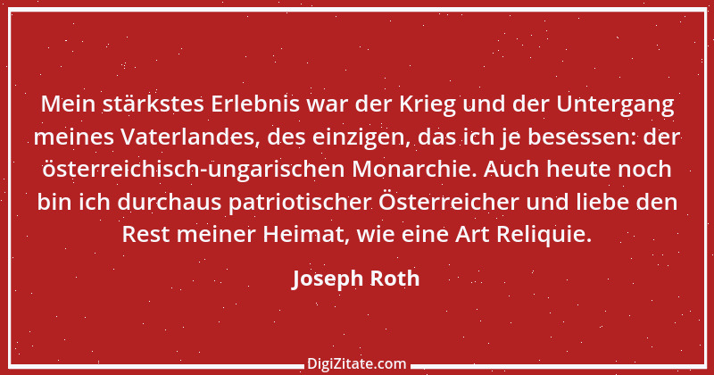 Zitat von Joseph Roth 1