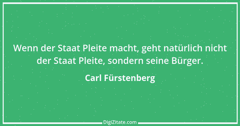 Zitat von Carl Fürstenberg 1