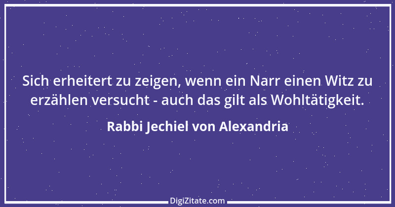 Zitat von Rabbi Jechiel von Alexandria 1