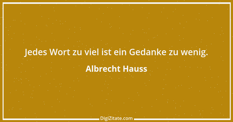 Zitat von Albrecht Hauss 1