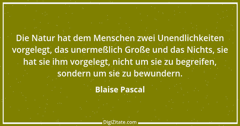 Zitat von Blaise Pascal 190