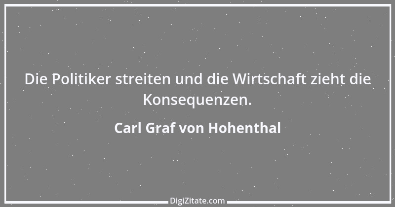 Zitat von Carl Graf von Hohenthal 1