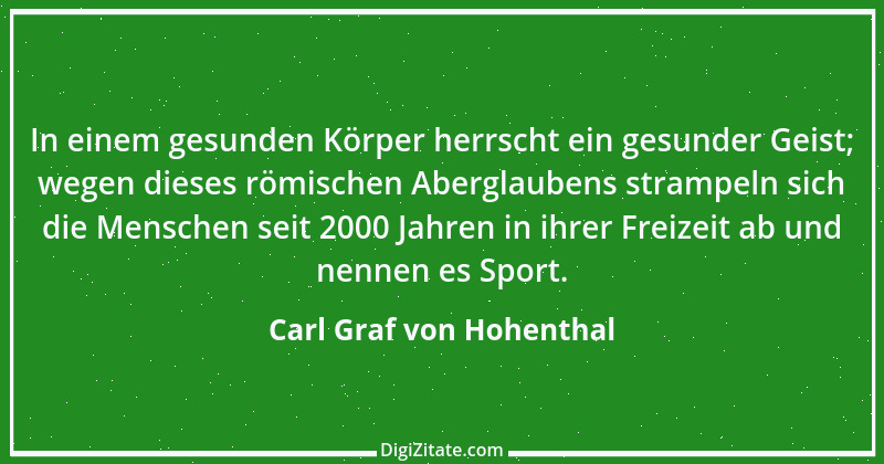 Zitat von Carl Graf von Hohenthal 2