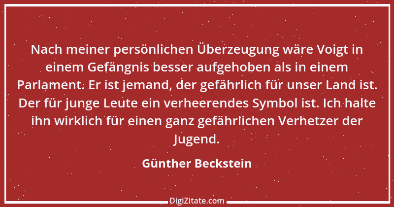 Zitat von Günther Beckstein 1