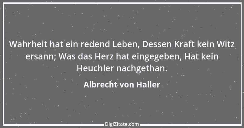 Zitat von Albrecht von Haller 1