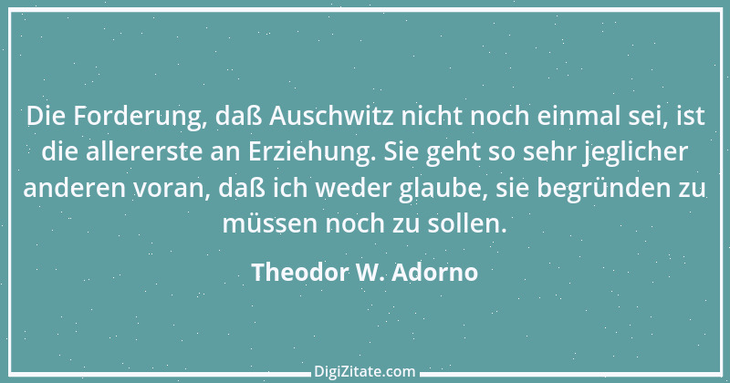 Zitat von Theodor W. Adorno 1