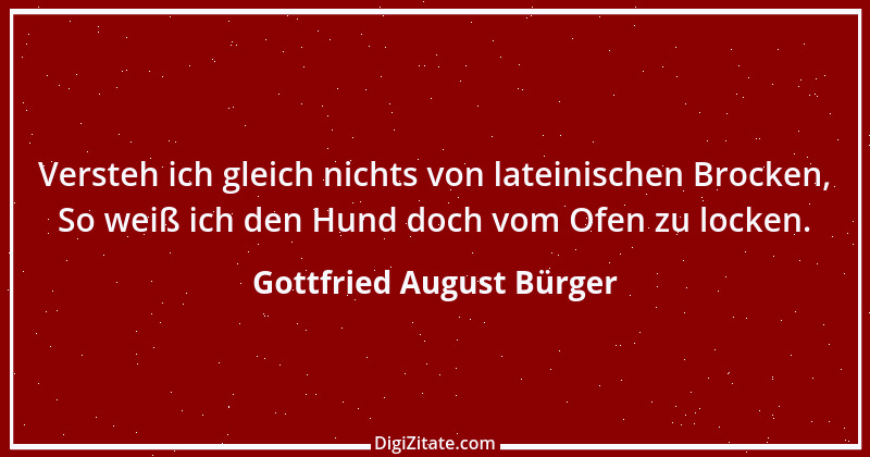 Zitat von Gottfried August Bürger 3