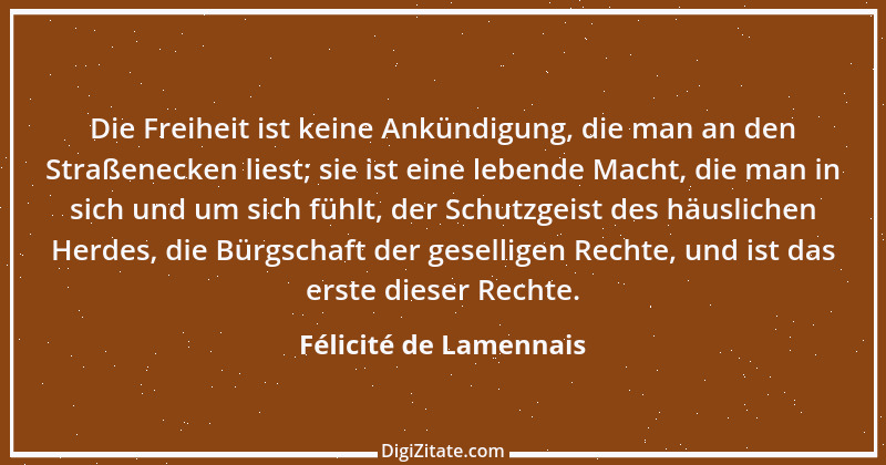 Zitat von Félicité de Lamennais 5