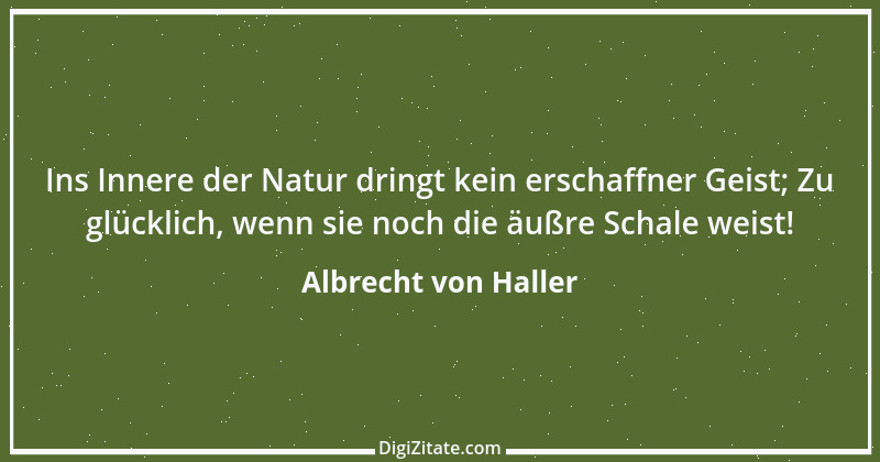 Zitat von Albrecht von Haller 6