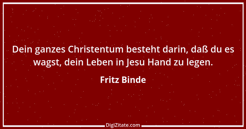 Zitat von Fritz Binde 1