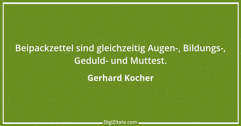 Zitat von Gerhard Kocher 178