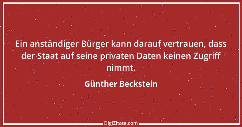 Zitat von Günther Beckstein 13