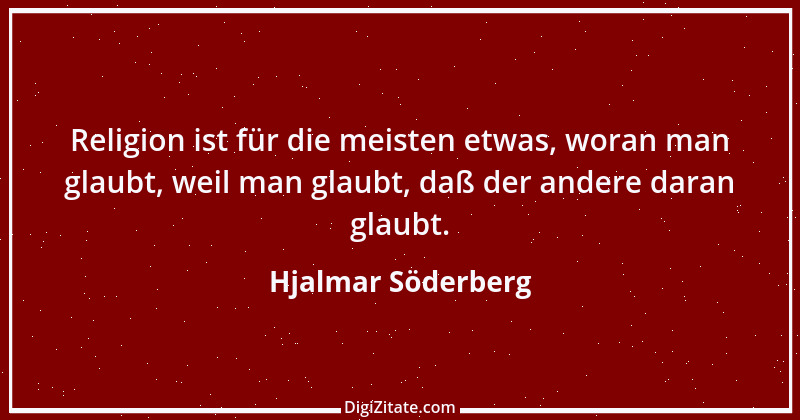 Zitat von Hjalmar Söderberg 1