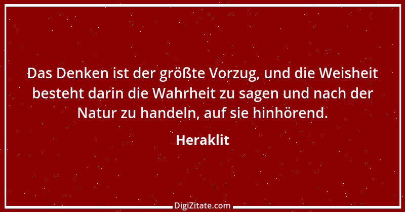 Zitat von Heraklit 87