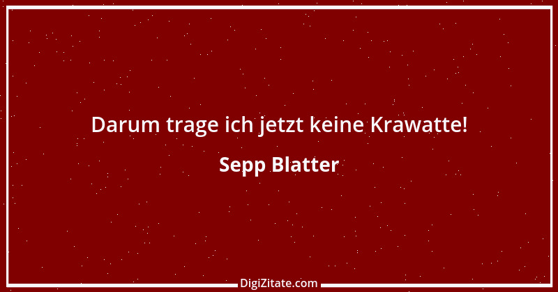 Zitat von Sepp Blatter 10