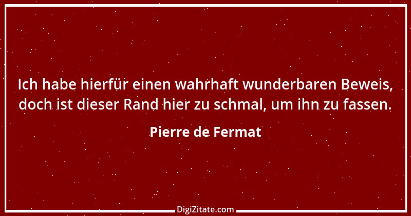 Zitat von Pierre de Fermat 1