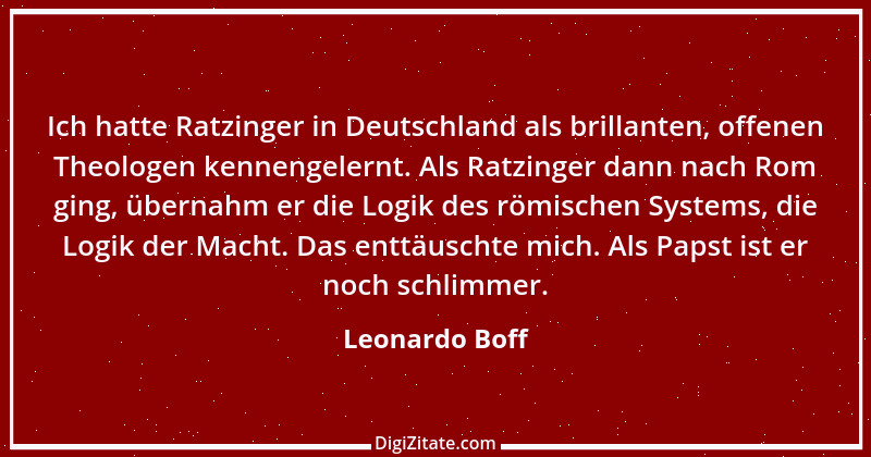 Zitat von Leonardo Boff 3