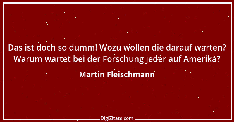 Zitat von Martin Fleischmann 1