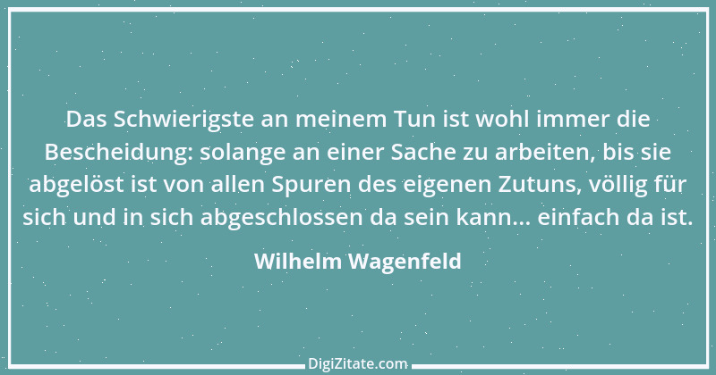 Zitat von Wilhelm Wagenfeld 1