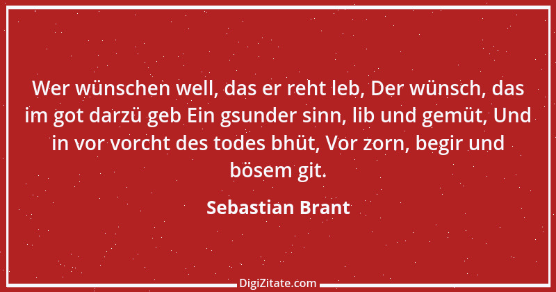 Zitat von Sebastian Brant 2