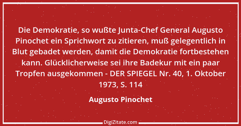 Zitat von Augusto Pinochet 1