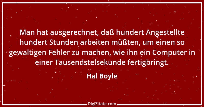 Zitat von Hal Boyle 1