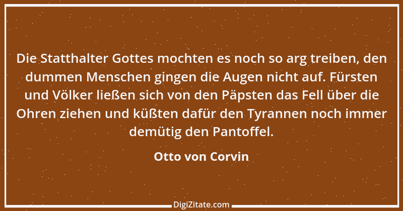 Zitat von Otto von Corvin 2