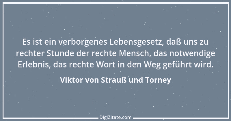 Zitat von Viktor von Strauß und Torney 1