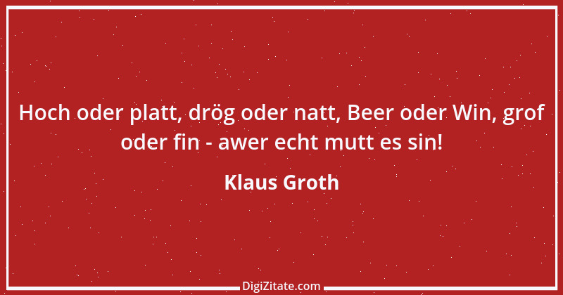 Zitat von Klaus Groth 3